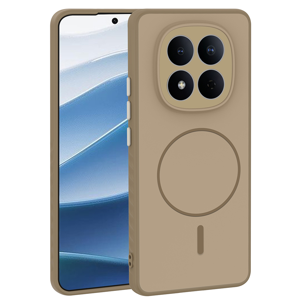 Xiaomi Redmi Note 15 5G Uyumlu Kılıf M-safe Şarj Özellikli Zore Tea Kapak