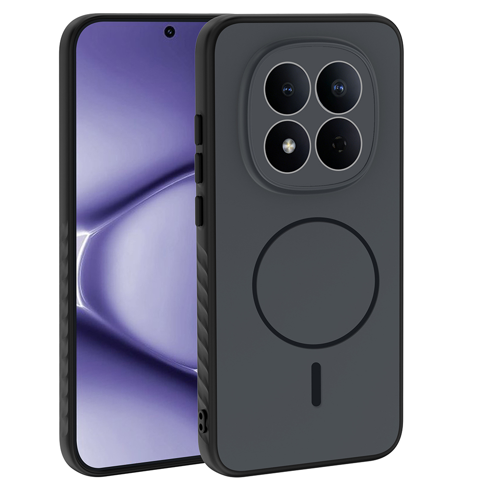 [RNZ-TA130117] Xiaomi Redmi Note 15 Pro Uyumlu Kılıf M-safe Şarj Özellikli Zore Tea Kapak (Siyah)