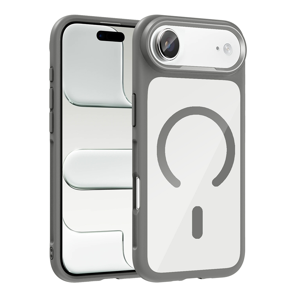 Apple iPhone 17 Air Uyumlu Kılıf M-Safe Şarj Özellikli Metal Kamera Çerçeveli Zore Tiko Kapak
