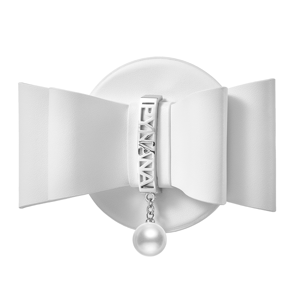 [RNZ-TA130235] Pynana LunaBow Serisi Magnetik Ring Stand Telefon Tutucu (Beyaz)