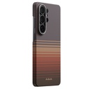 Samsung Galaxy S26 Ultra Uyumlu Kılıf M-safe Şarj Özellikli Aramid Fiber Pitaka Tactile Woven Sunset-Moonrise Serisi Kapak