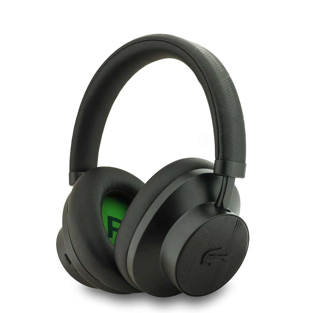 [RNZ-TA128579] Lacoste Orjinal Lisanslı LH02 ANC Taşıma Çantalı Ayarlanabilir Kulak Üstü Bluetooth Kulaklık v5.4 (Siyah)