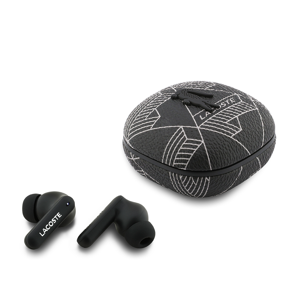 [RNZ-TA128584] Lacoste Orjinal Lisanslı ANC/ENC Monogram Desenli TWS Kulak İçi Bluetooth Kulaklık v5.4