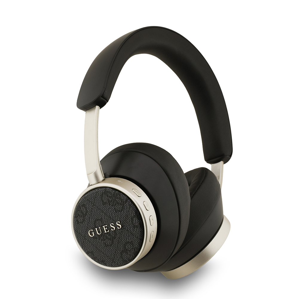 [RNZ-TA128585] Guess Orjinal Lisanslı Ayarlanabilir 4G Desenli Metal Klasik Logolu Kulak Üstü Bluetooth Kulaklık (Siyah)