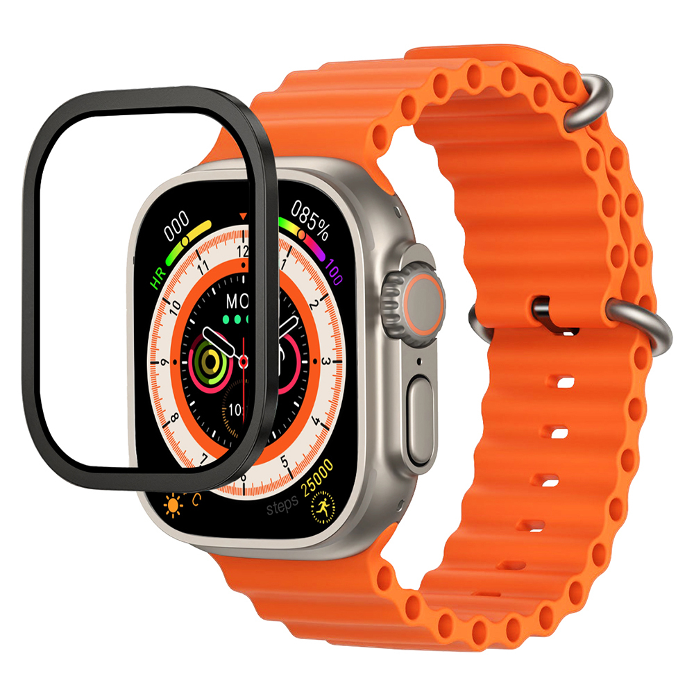 Apple Watch Ultra 49mm Uyumlu Mohseven iWatch Serisi Safir Akıllı Saat Temperli Cam Ekran Koruyucu