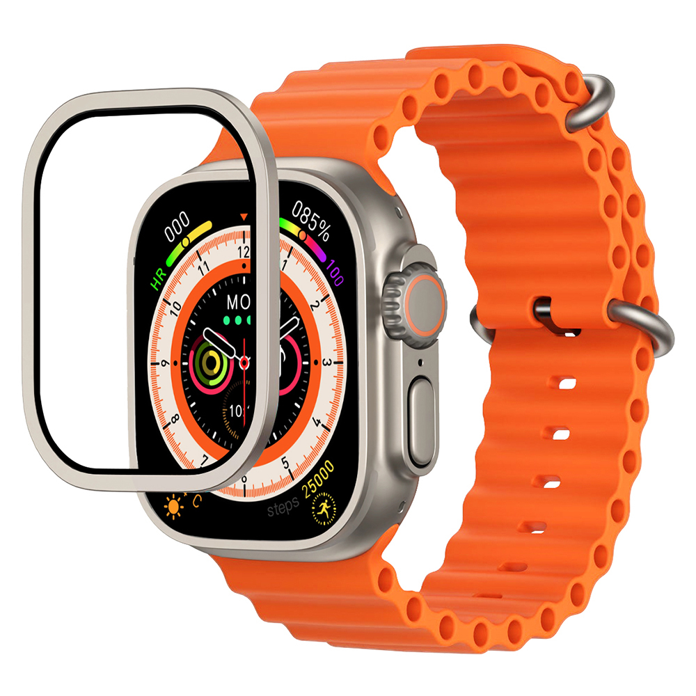 Apple Watch Ultra 49mm Uyumlu Mohseven iWatch Serisi Safir Akıllı Saat Temperli Cam Ekran Koruyucu