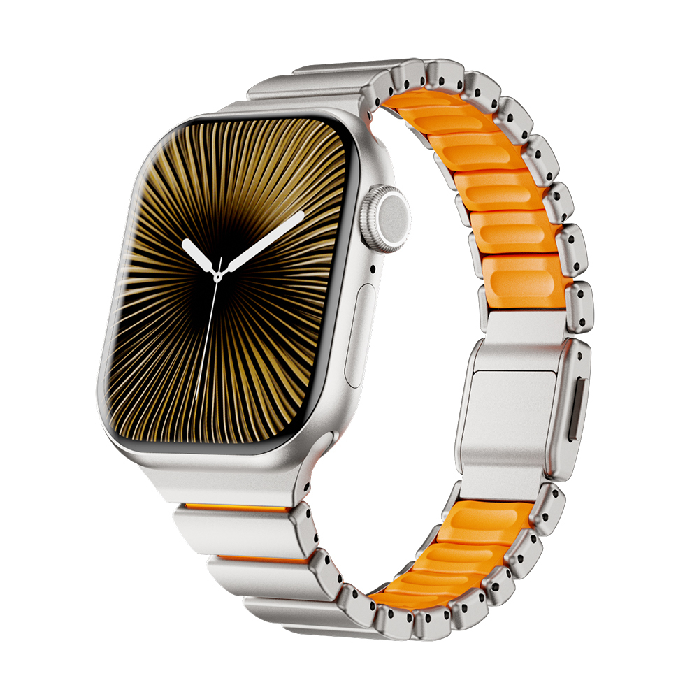 Apple Watch 38mm Uyumlu Zore KRD-149 Metal Silikon Kordon