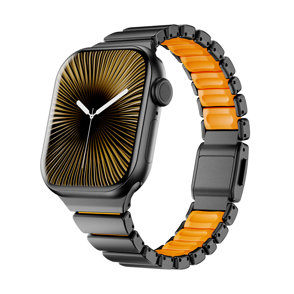 Apple Watch 38mm Uyumlu Zore KRD-149 Metal Silikon Kordon