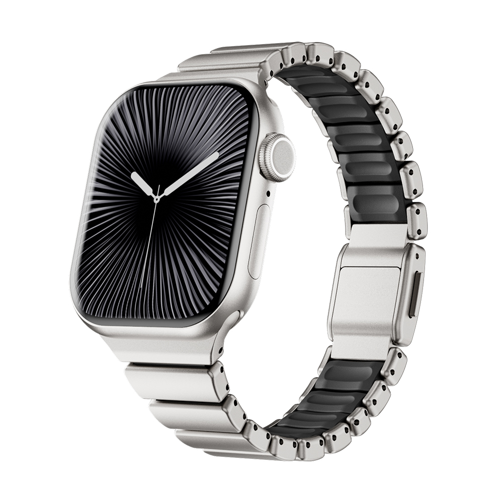 Apple Watch 38mm Uyumlu Zore KRD-149 Metal Silikon Kordon