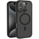 Apple iPhone 16 Pro Uyumlu Kılıf M-safe Şarj Özellikli Parlak Kamera Çerçeveli Zore Kost Kapak