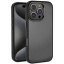 Apple iPhone 16 Pro Max Uyumlu Kılıf Karbon Fiber Görünümlü Parlak Kamera Çerçeveli Zore Venus Kapak