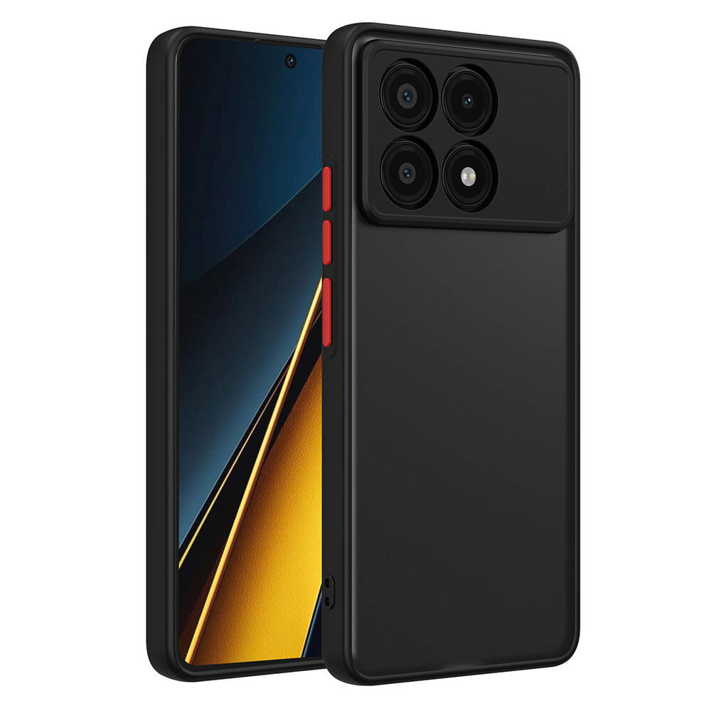 [RNZ-TA109370] Xiaomi Poco X6 Pro Uyumlu Kılıf Zore Hux Kapak (Siyah)