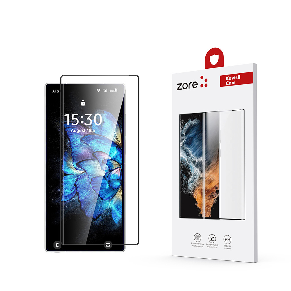 [RNZ-TA115157] Samsung Galaxy S25 Ultra Uyumlu Zore Etnaa Cam Ekran Koruyucu