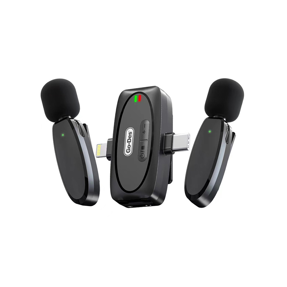 [RNZ-TA111043] Go Des GD-WS303 2in1 Type-C ve Lightning Portlu Kablosuz Yaka Mikrofonu