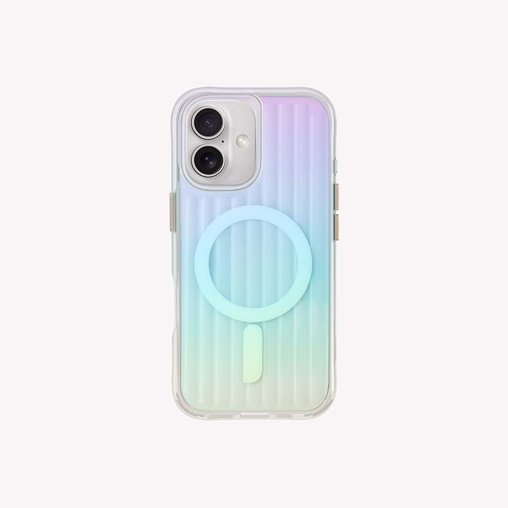 [RNZ-TA111046] Apple iPhone 16 Uyumlu Kılıf M-safe Şarj Özellikli Renk Geçişli Askı Aparatlı Coehl Linear Kapak