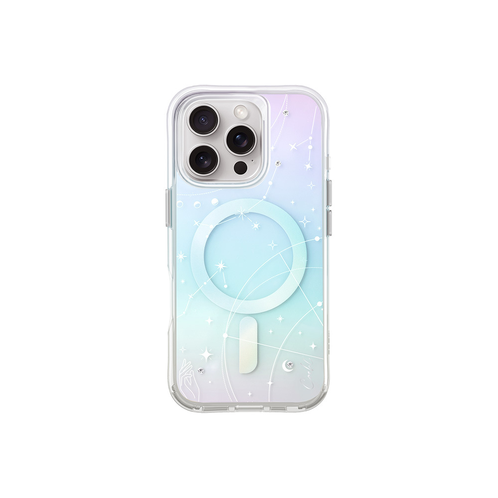 [RNZ-TA111055] Apple iPhone 16 Pro Uyumlu Kılıf M-safe Şarj Özellikli Takım Yıldızı Desenli Askı Aparatlı Coehl Celest Kapak