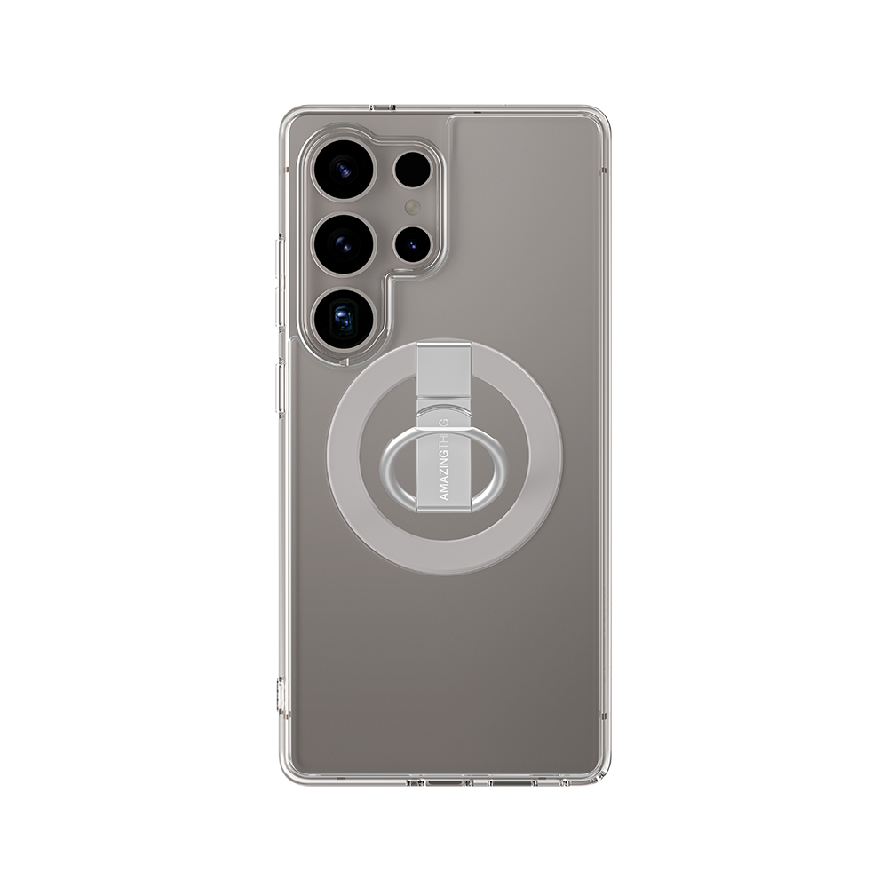 [RNZ-TA116401] Samsung Galaxy S25 Ultra Uyumlu Kılıf M-safe Şarj Özellikli Yüzük Standlı Amazingthing Minimal Grip Serisi Kapak