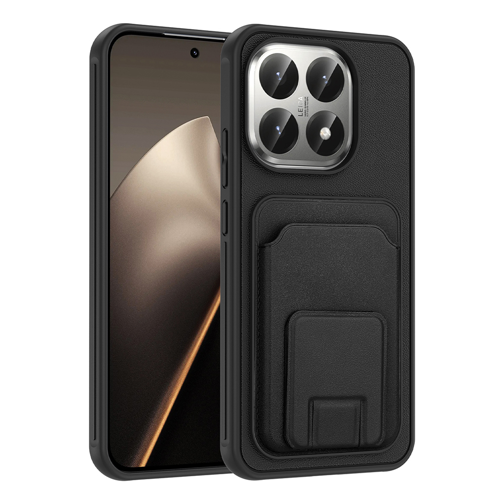 [RNZ-TA130385] Xiaomi 15T Uyumlu Kılıf Kartlıklı TPU Zore Bikart Kapak (Siyah)