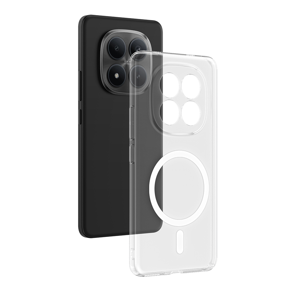 Xiaomi Redmi Note 15 Pro 4G Uyumlu Kamera Korumalı M-Safe Şarj Özellikli Şeffaf Zore London Sert PC Kapak