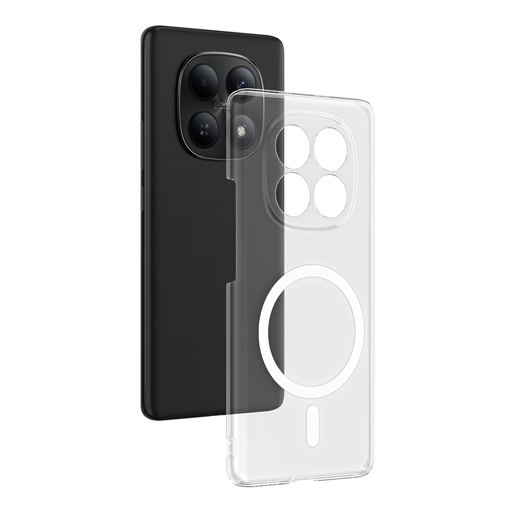 Xiaomi Redmi Note 15 4G Uyumlu Kamera Korumalı M-Safe Şarj Özellikli Şeffaf Zore London Sert PC Kapak