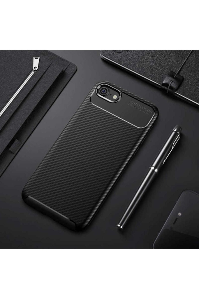 [RNZ-TA15013] Apple iPhone 8 Uyumlu Kılıf Zore Negro Silikon Kapak (Siyah)