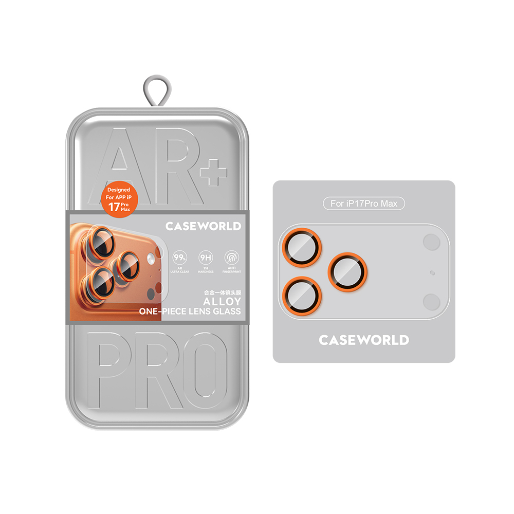 Apple iPhone 17 Pro Max Uyumlu CaseWorld Alloy One-Piece Serisi Anti Reflective Kamera Lens Koruyucu