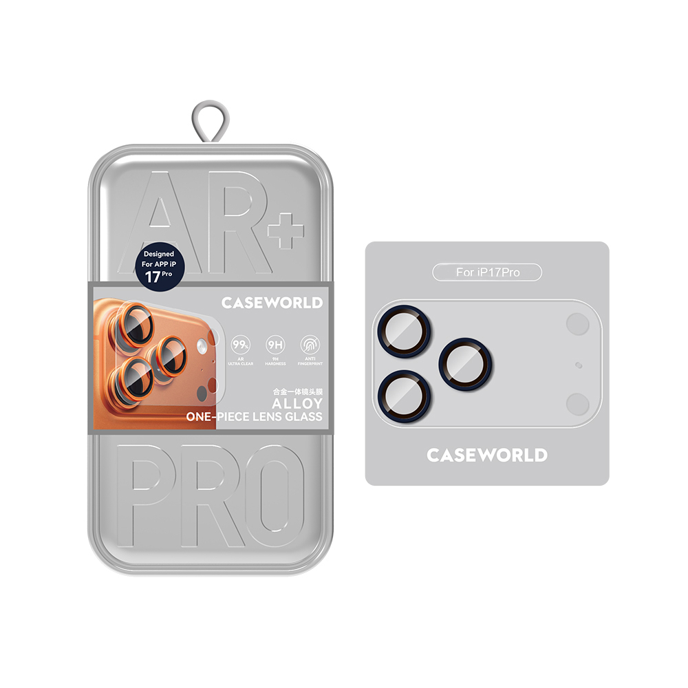 Apple iPhone 17 Pro Uyumlu CaseWorld Alloy One-Piece Serisi Anti Reflective Kamera Lens Koruyucu