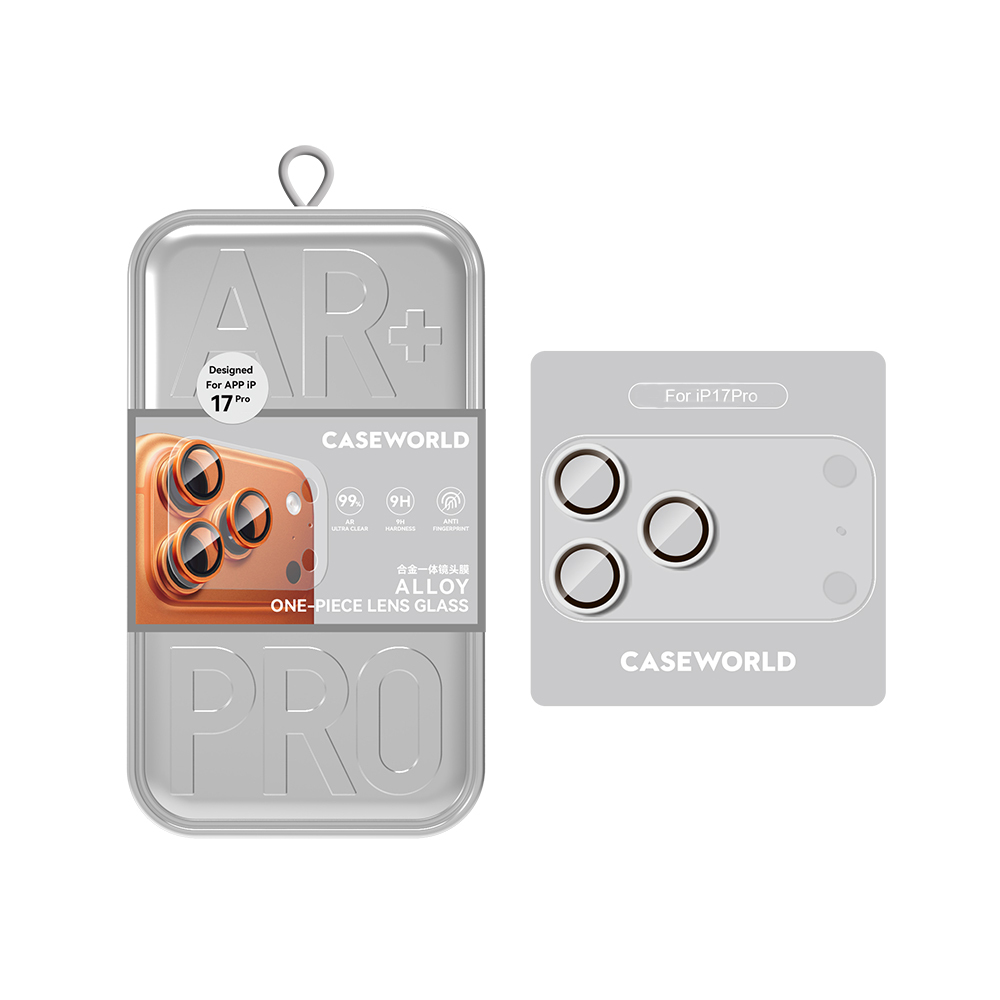 Apple iPhone 17 Pro Uyumlu CaseWorld Alloy One-Piece Serisi Anti Reflective Kamera Lens Koruyucu