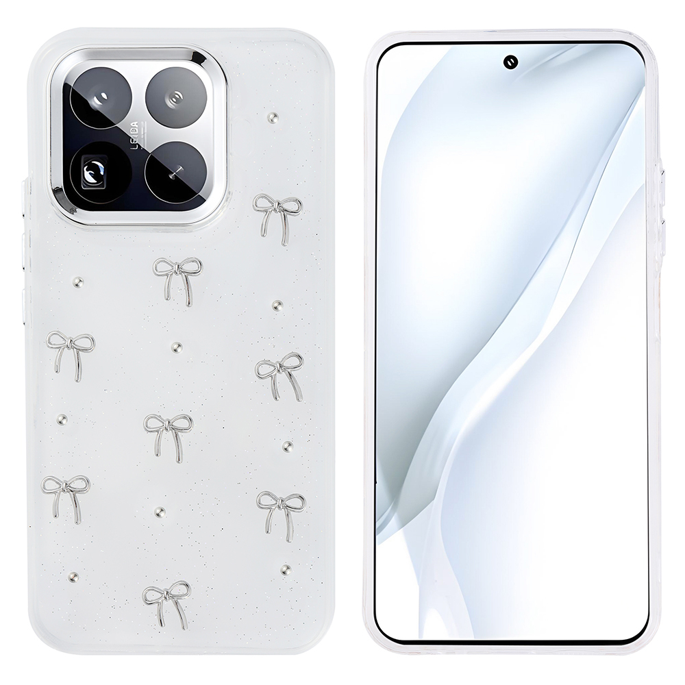 Xiaomi 15T Pro Uyumlu Kılıf Airbag Tasarımlı Simli Şeffaf Zore Kutup Kapak