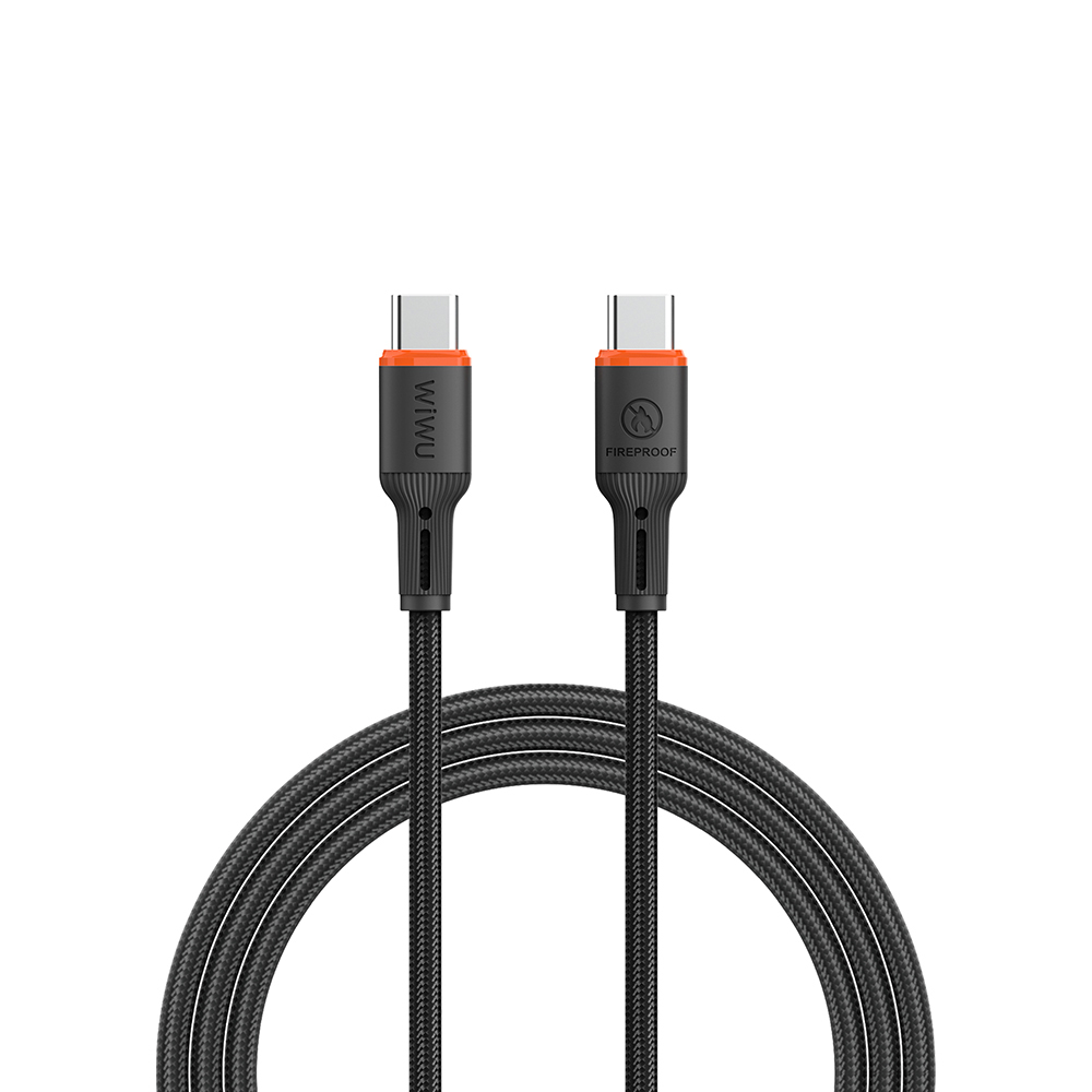Wiwu Wi-C098 FlameGuard Serisi Type-C to Type-C Data ve Şarj Kablosu 60W 1.2M