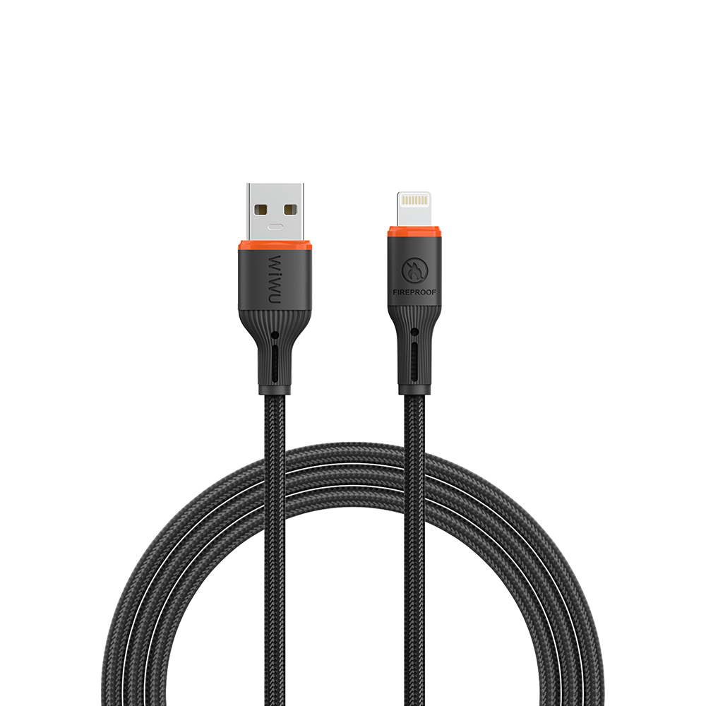 Wiwu Wi-C095 FlameGuard Serisi USB-A to Lightning Data ve Şarj Kablosu 1.2M