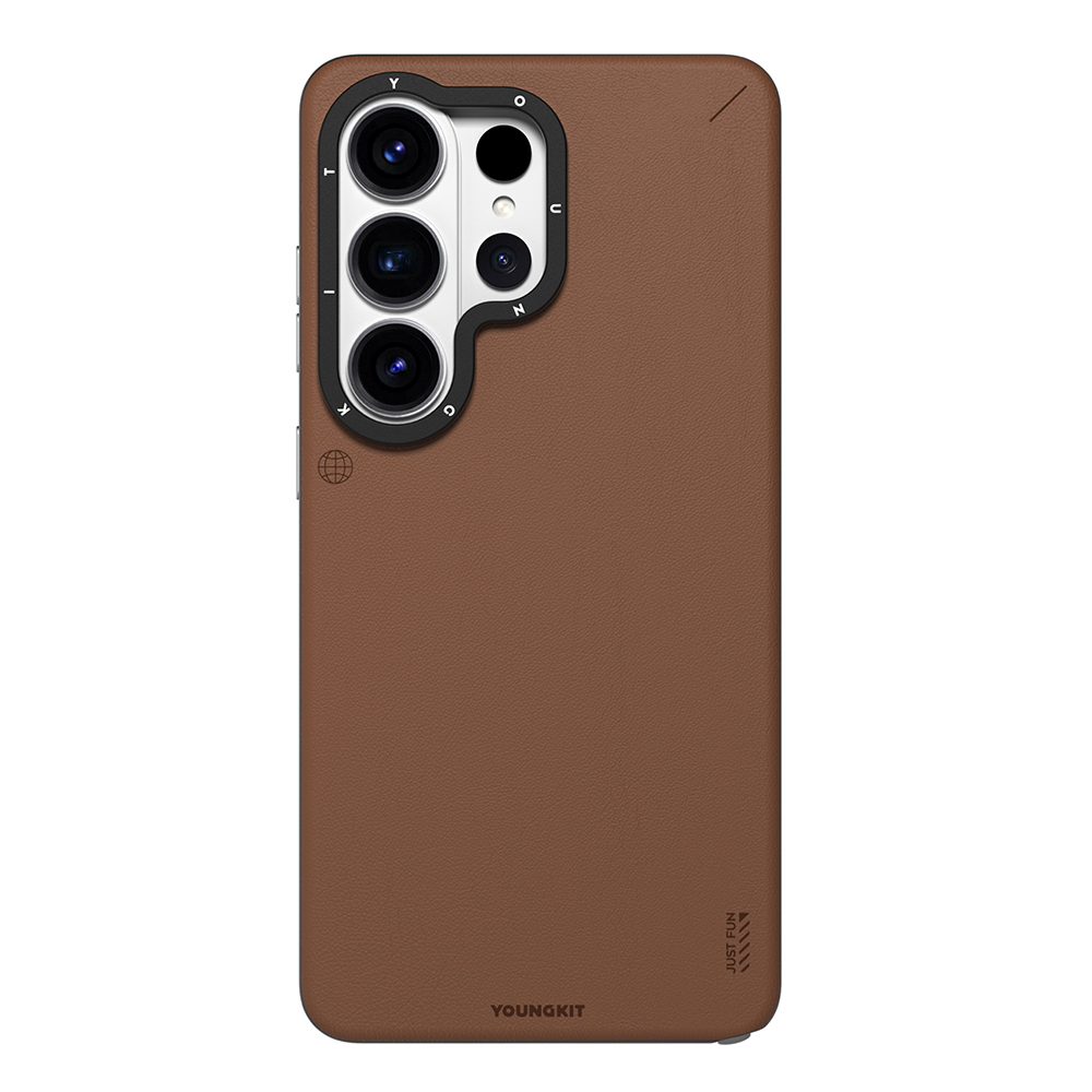 Samsung Galaxy S26 Ultra Uyumlu Kılıf M-safe Şarj Özellikli Basit Mat Deri Desenli Youngkit Tech Fashion Serisi Kapak