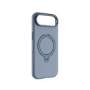 Apple iPhone 17 Air Uyumlu Kılıf M-safe Şarj Özellikli Metal Standlı Sıvı Silikon Lenyes CK223 Kapak