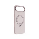 Apple iPhone 17 Air Uyumlu Kılıf M-safe Şarj Özellikli Metal Standlı Sıvı Silikon Lenyes CK223 Kapak