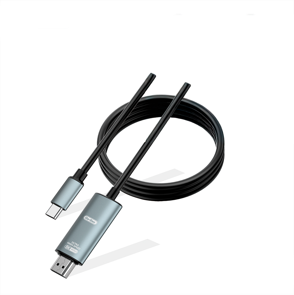 [RNZ-TA129751] Go Des GD-HM832 8K Görüntü Kalitesi Type-C to HDMI Kablo 1.8M