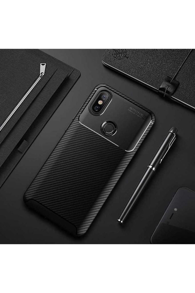 [RNZ-TA15064] Xiaomi Redmi Note 5 Pro Uyumlu Kılıf Zore Negro Silikon Kapak (Siyah)