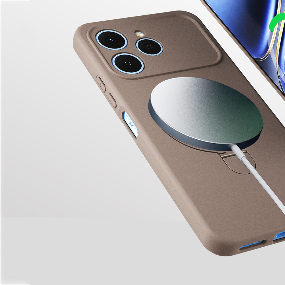 Tecno Spark 40 Uyumlu Kılıf M-safe Şarj Özellikli Standlı Zore Samara Kapak