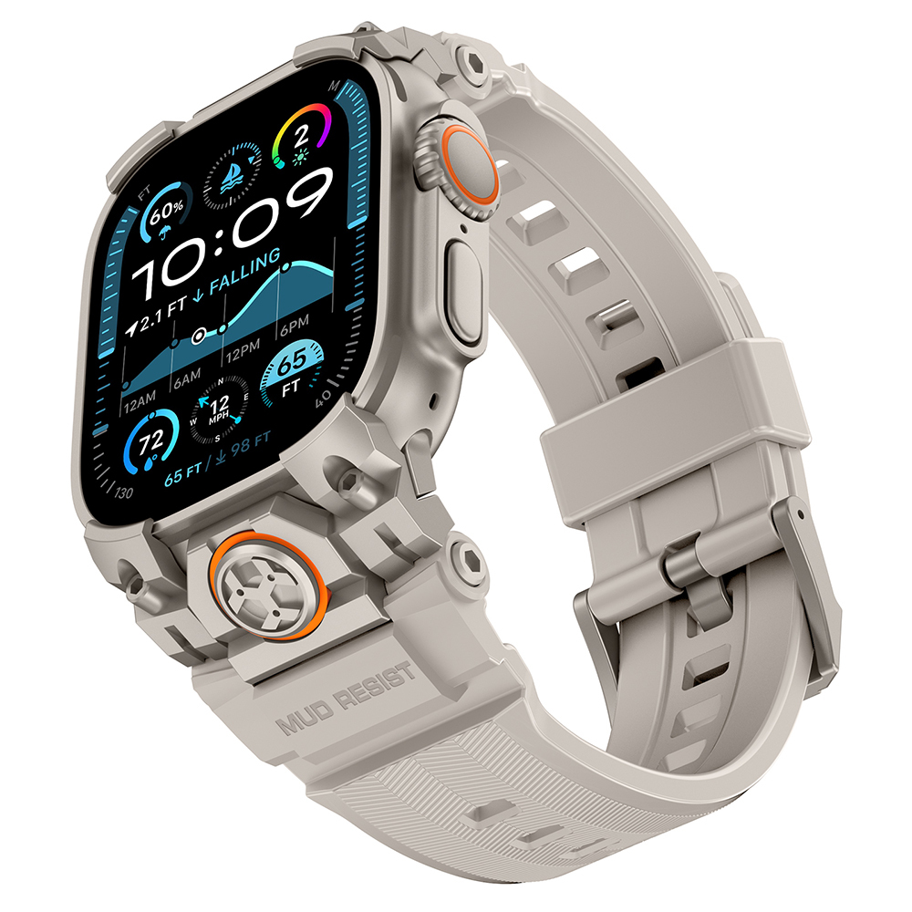 Apple Watch Ultra 49mm Uyumlu Mohseven iWatch Armor Silikon Kordon