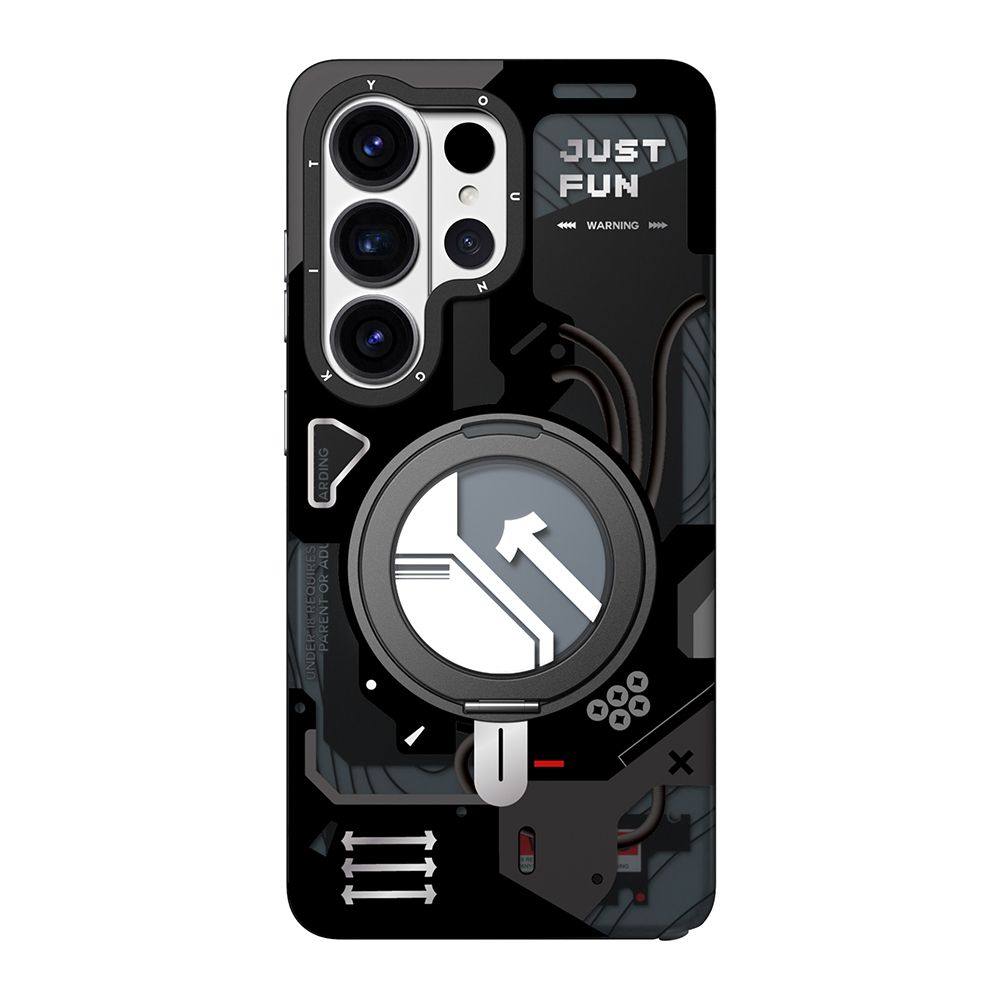 [RNZ-TA129970] Samsung Galaxy S26 Ultra Uyumlu Kılıf M-safe Şarj Özellikli Youngkit Starship Serisi Kapak (Siyah)