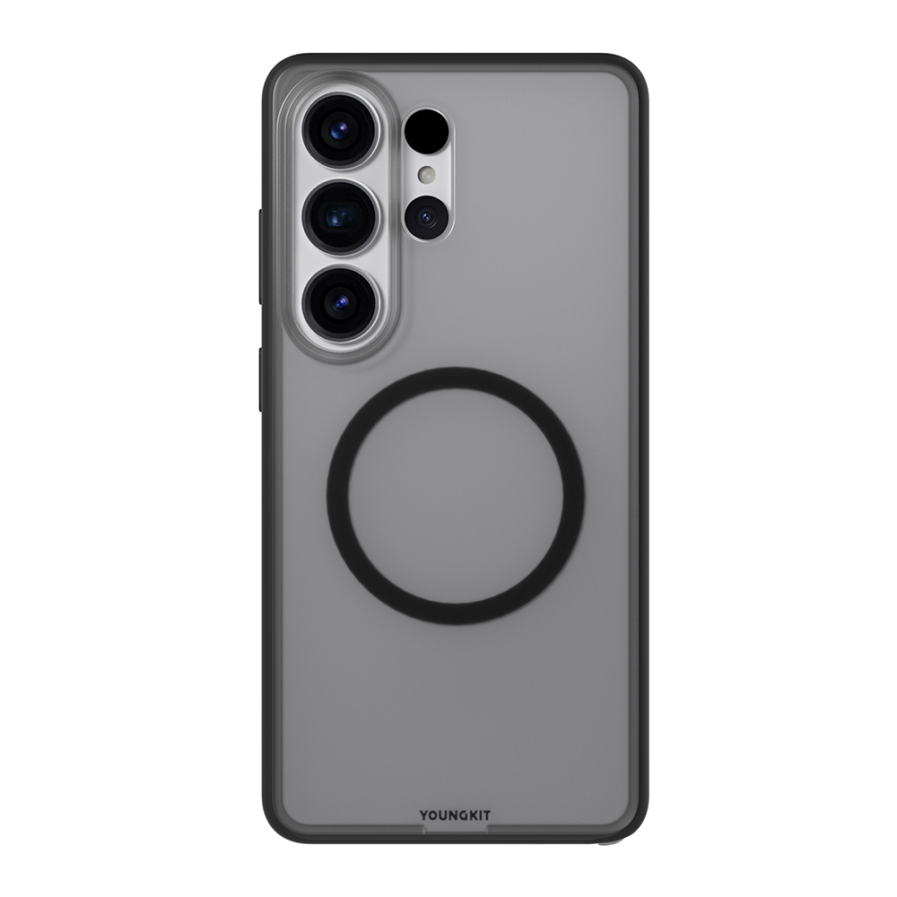 [RNZ-TA129968] Samsung Galaxy S26 Ultra Uyumlu Kılıf M-safe Şarj Özellikli Youngkit Clear Serisi Kapak (Siyah)