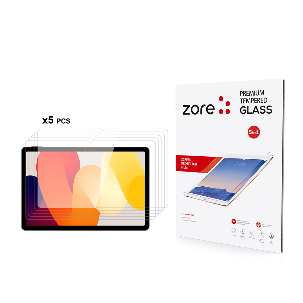 [RNZ-TA130901] Xiaomi Redmi Pad SE Uyumlu Zore 5in1 Tablet Temperli Cam Ekran Koruyucu