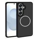 Samsung Galaxy S26 Uyumlu Kılıf M-Safe Şarj Özellikli Metal Kamera Çerçeveli Zore Sanremo Silikon Kapak