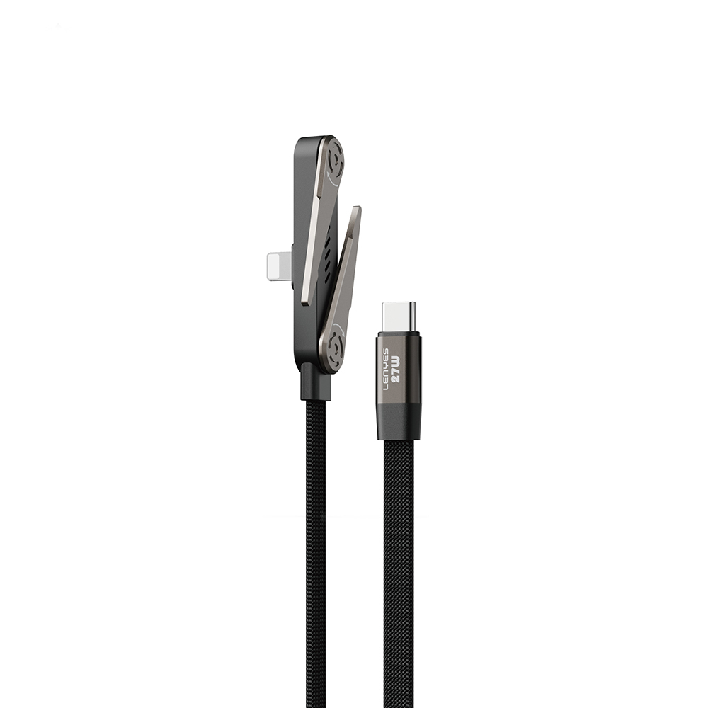 [RNZ-TA130055] Lenyes LC554 Type-C to Lightning Stand Özellikli Data ve Şarj Kablosu 27W 1M