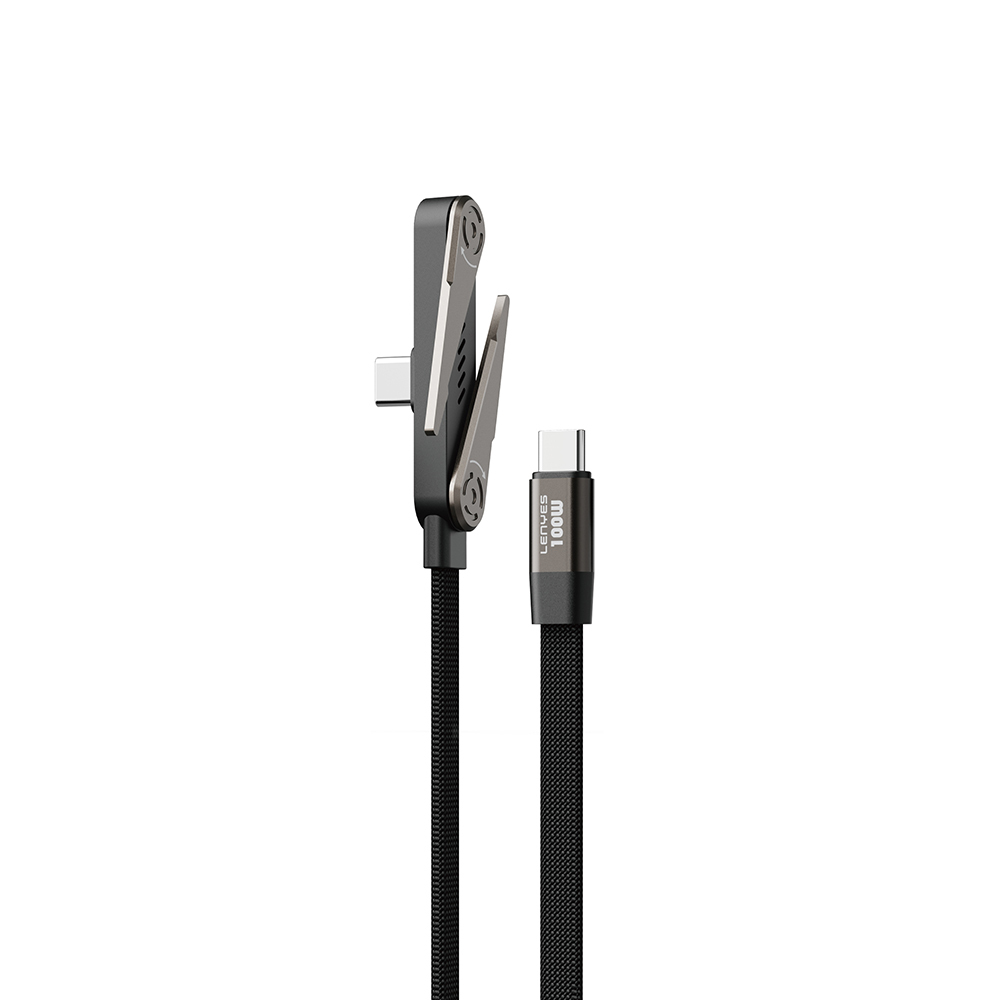 Lenyes LC553 Type-C to Type-C Stand Özellikli E-Mark Smart Çipli Data ve Şarj Kablosu 100W 1M