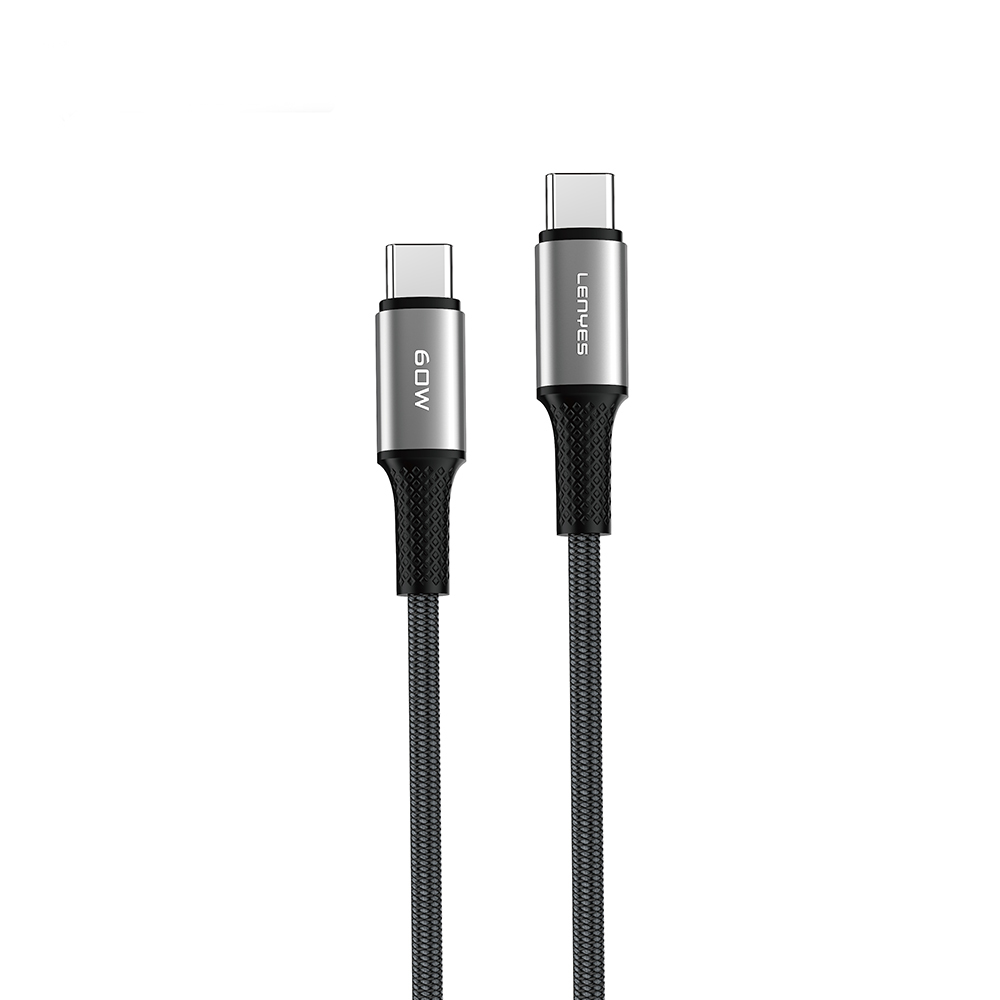 [RNZ-TA130059] Lenyes LC560 Type-C to Type-C Örgü Tasarımlı Hızlı Şarj Özellikli Data ve Şarj Kablosu 60W 2M