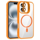 Apple iPhone 17 Uyumlu Kılıf Standlı ve Kamera Lens Hediyeli M-Safe Şarj Özellikli Zore Etro Kapak