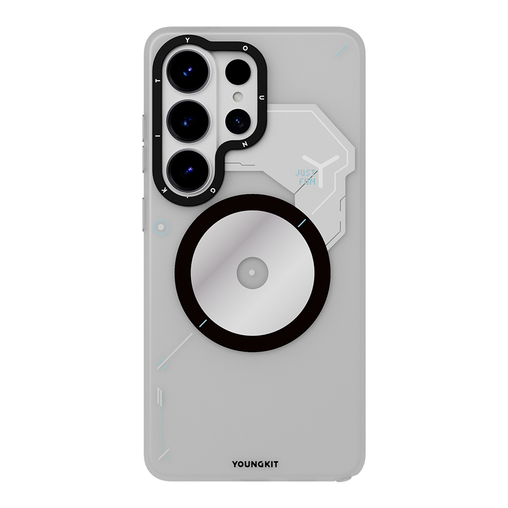 Samsung Galaxy S26 Ultra Uyumlu Kılıf M-safe Şarj Özellikli Disk Desenli Youngkit Disc Battle Kapak