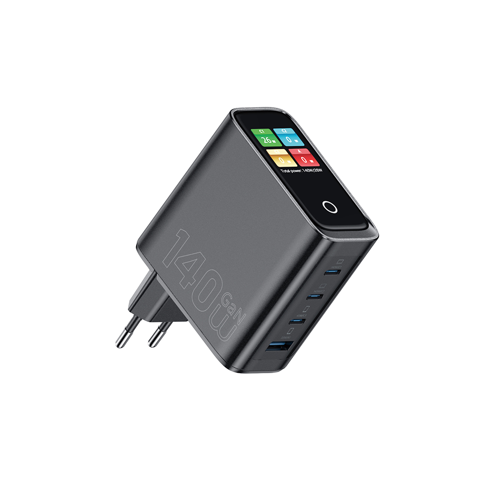 [RNZ-TA130523] Wiwu Wi-G028 Voyager Serisi GaN Teknolojili PD/QC TFT Göstergeli Hızlı Şarj Başlığı 140W