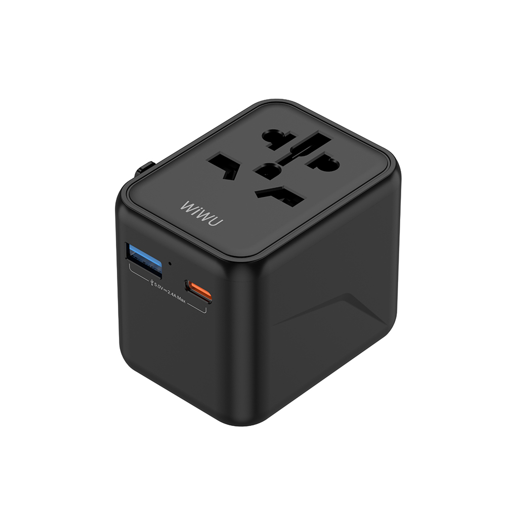 [RNZ-TA130535] Wiwu Wi-UA012 Çoklu Universal TR/US/UK/AUS/EU Uyumlu Seyahat Şarj Adaptörü 12W
