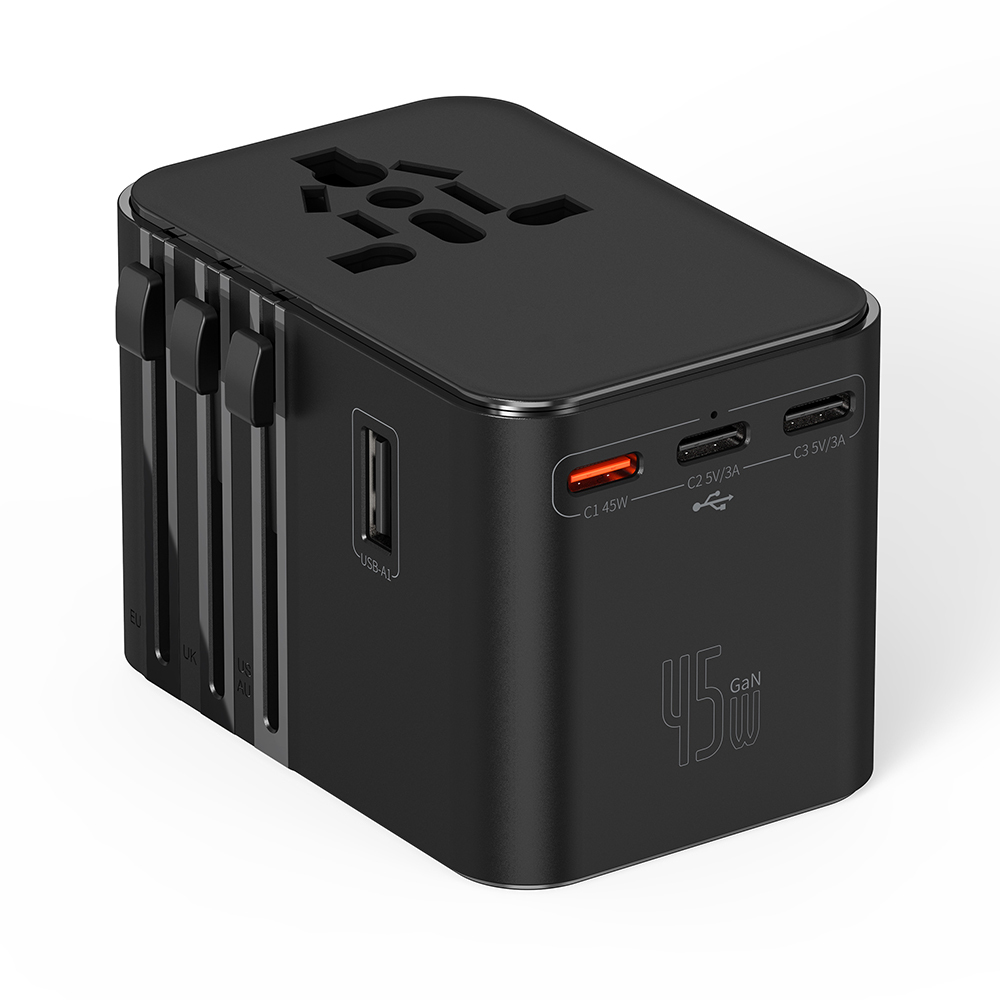 [RNZ-TA130533] Wiwu Wi-UA006 Çoklu Universal TR/US/UK/AUS/EU Uyumlu Seyahat Şarj Adaptörü 45W
